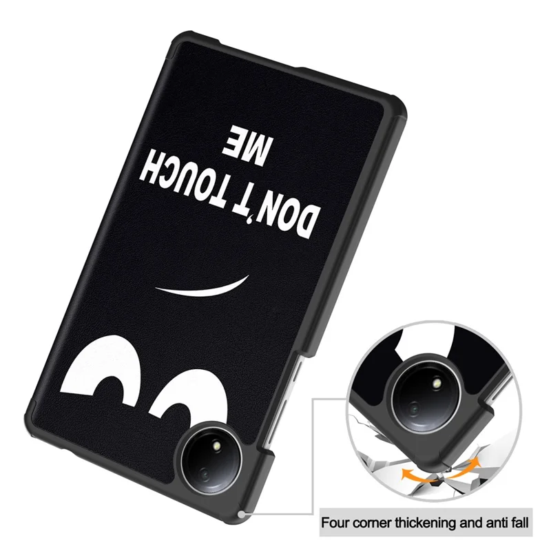 For Xiaomi Redmi Pad SE 4G 8.7 inch Stand Case Pattern Print Leather Tablet Cover - Don't Touch Me-Cellmalls