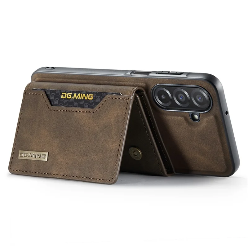 DG.MING M2 Series for Samsung Galaxy A26 5G Case PU + PC + TPU Phone Cover Detachable Wallet - Coffee-Cellmalls