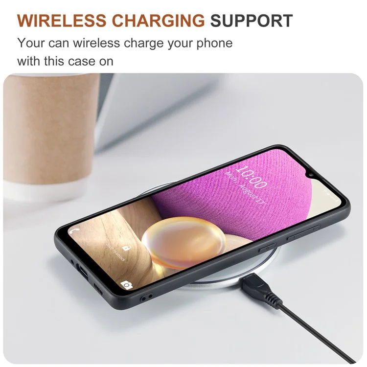 DG.MING M2 Series Detachable 2 in 1 Shockproof Wallet Phone Case Wireless Charging Phone Protective Cover for Samsung Galaxy A33 5G - Black-Cellmalls