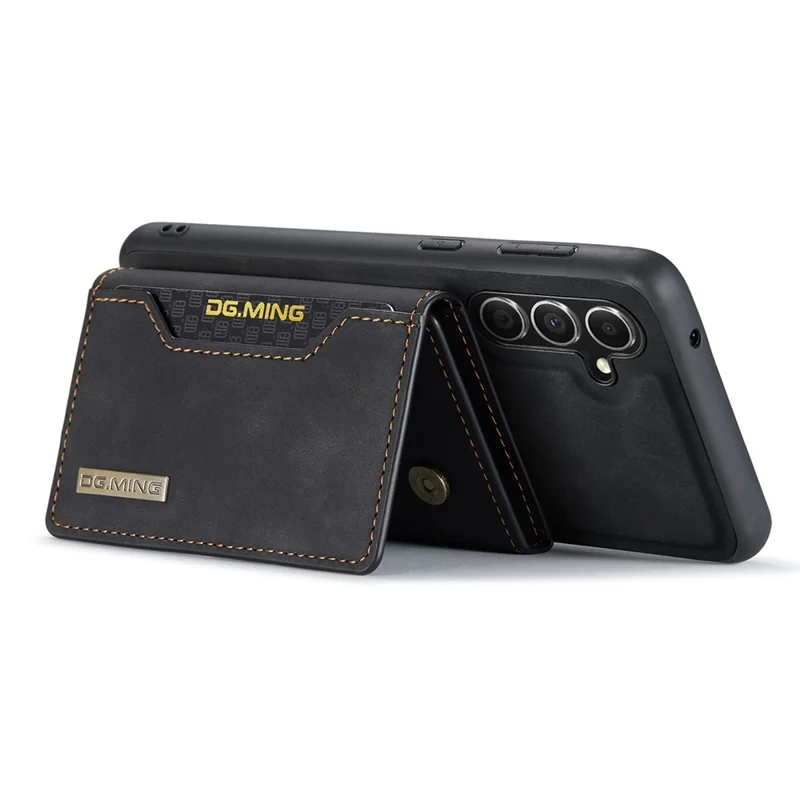 DG.MING M2 Series for Samsung Galaxy A16 5G / A16 4G Case PU+PC+TPU Phone Cover Detachable Wallet - Black-Cellmalls