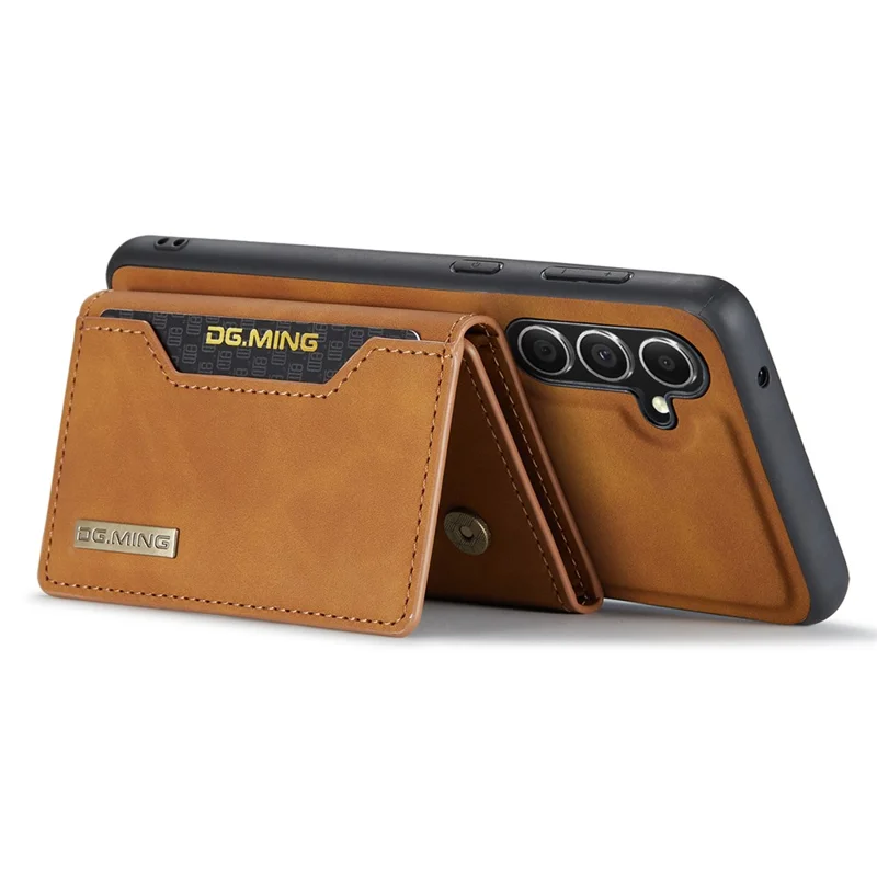 DG.MING M2 Series for Samsung Galaxy A36 5G Case PU+PC+TPU Phone Cover Detachable Wallet - Brown-Cellmalls