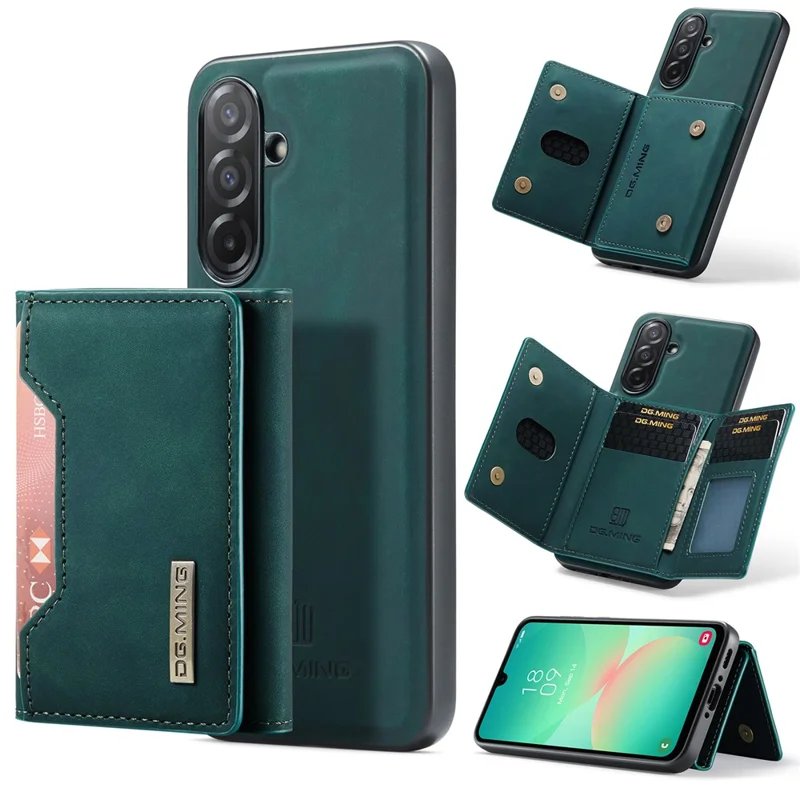 DG.MING M2 Series for Samsung Galaxy A26 5G Case PU + PC + TPU Phone Cover Detachable Wallet - Coffee-Cellmalls