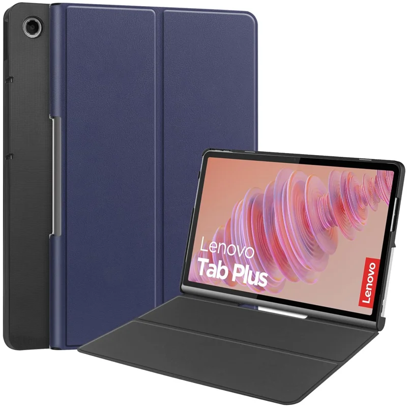 For Lenovo Tab Plus Stand Case Shockproof Leather Tablet Cover - Black-Cellmalls