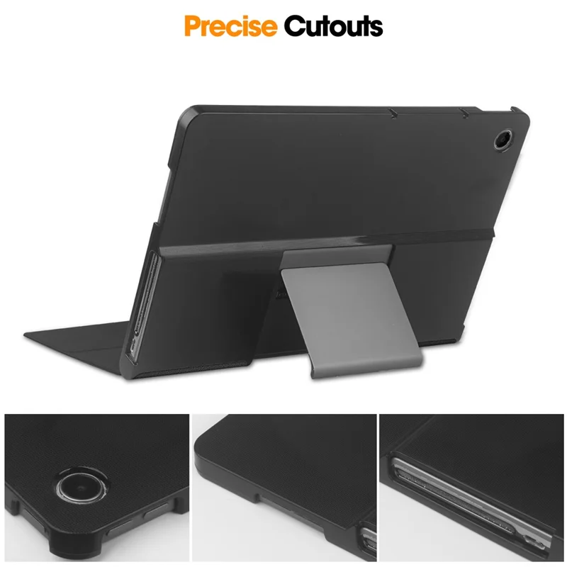 For Lenovo Tab Plus Stand Case Shockproof Leather Tablet Cover - Black-Cellmalls