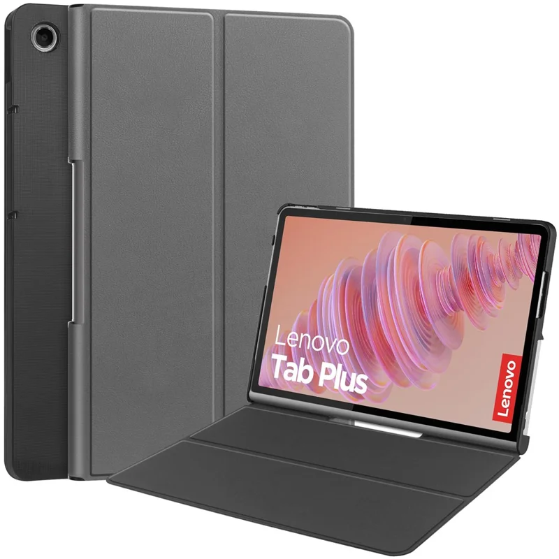 For Lenovo Tab Plus Stand Case Shockproof Leather Tablet Cover - Black-Cellmalls