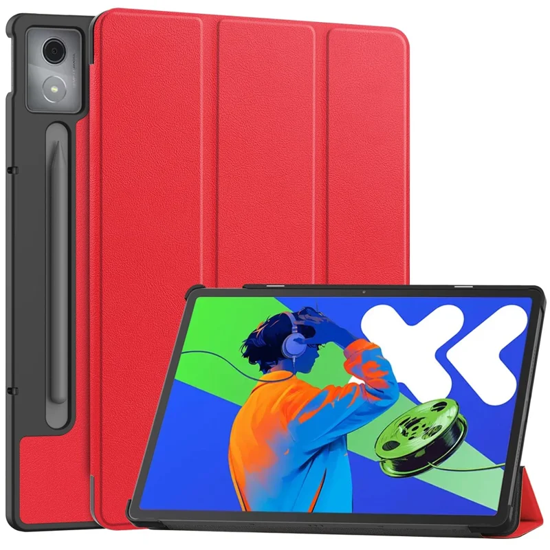 For Lenovo Xiaoxin Pad Pro 12.7 inch Case Anti-Drop Leather Stand Tablet Cover - Black-Cellmalls