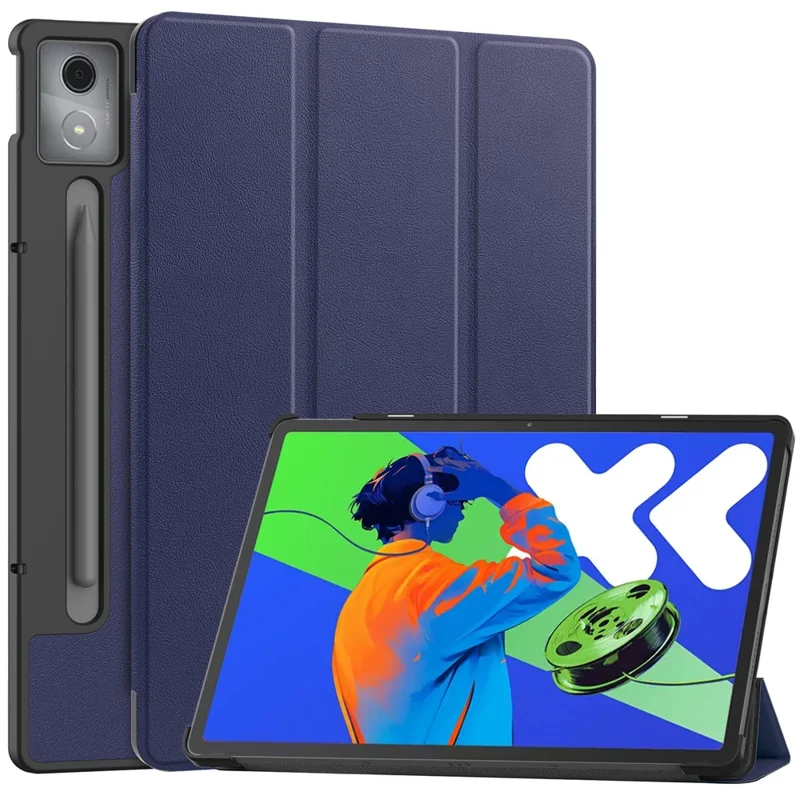 For Lenovo Xiaoxin Pad Pro 12.7 inch Case Anti-Drop Leather Stand Tablet Cover - Black-Cellmalls