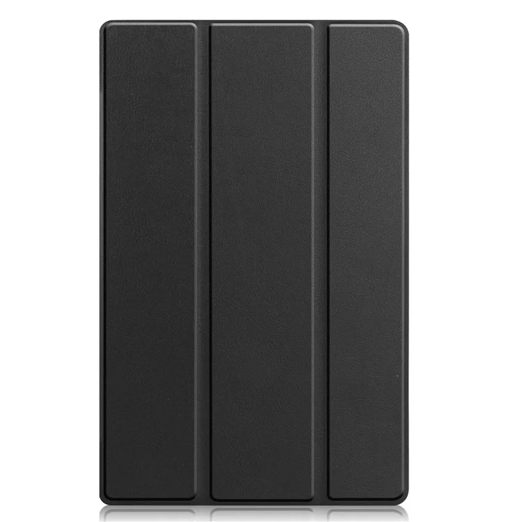 For Lenovo Tab M10 Plus (3rd Gen) PU Leather Trifold Stand Case Auto Sleep / Wake Tablet Full Protection Cover - Black-Cellmalls