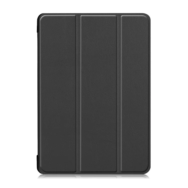 Tri-fold Stand Leather Case Narrow Bezel Design Dual-Angle Supporting Tablet Cover for Lenovo Tab M10 TB-X605F/TB-X505F - Black-Cellmalls