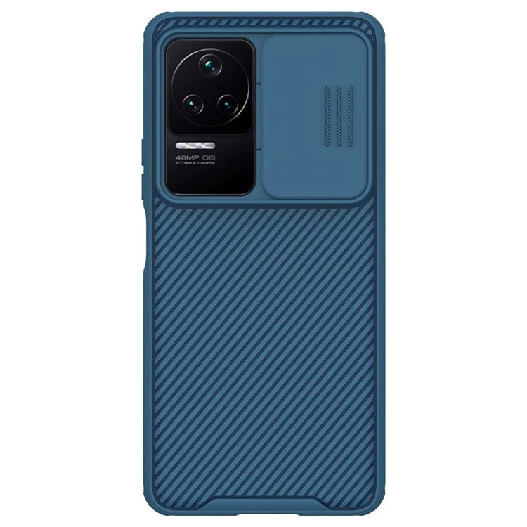 NILLKIN CamShield Pro Series Phone Case for Xiaomi Redmi K50/K50 Pro, Accurate Cutouts TPU Frame + PC Shockproof Back Shell with Slide Camera Lens Cover - Blue-Cellmalls