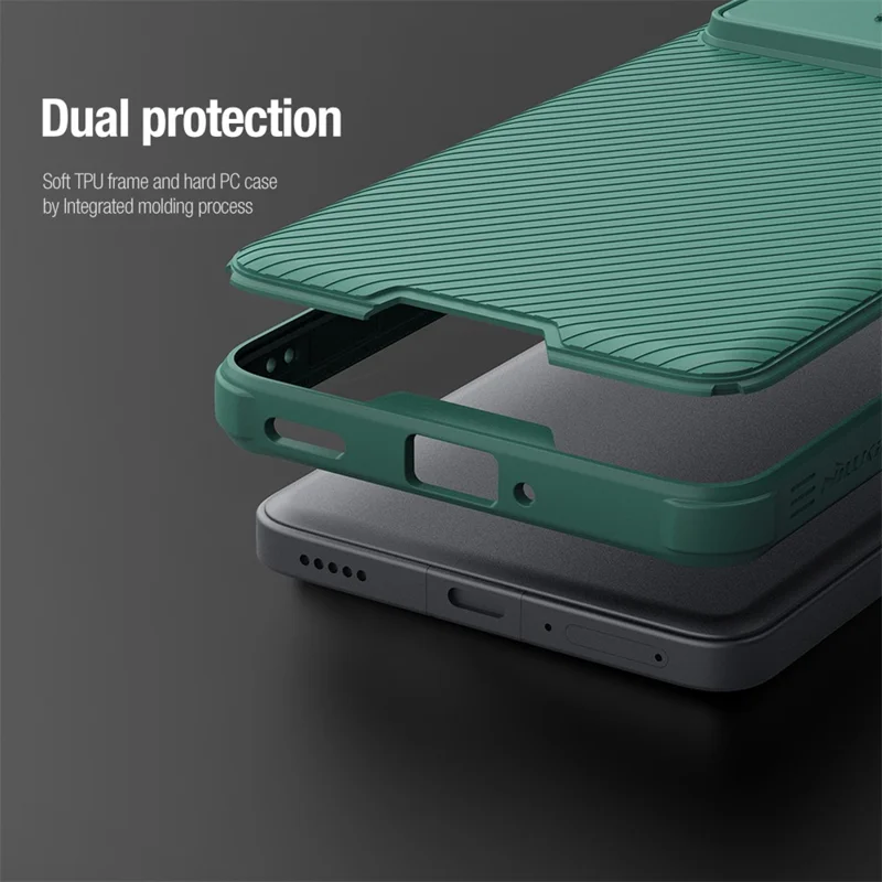 NILLKIN Camshield Pro Series for Xiaomi Redmi K70 Ultra Case PC+TPU Slide Camera Lid Phone Cover - Green-Cellmalls