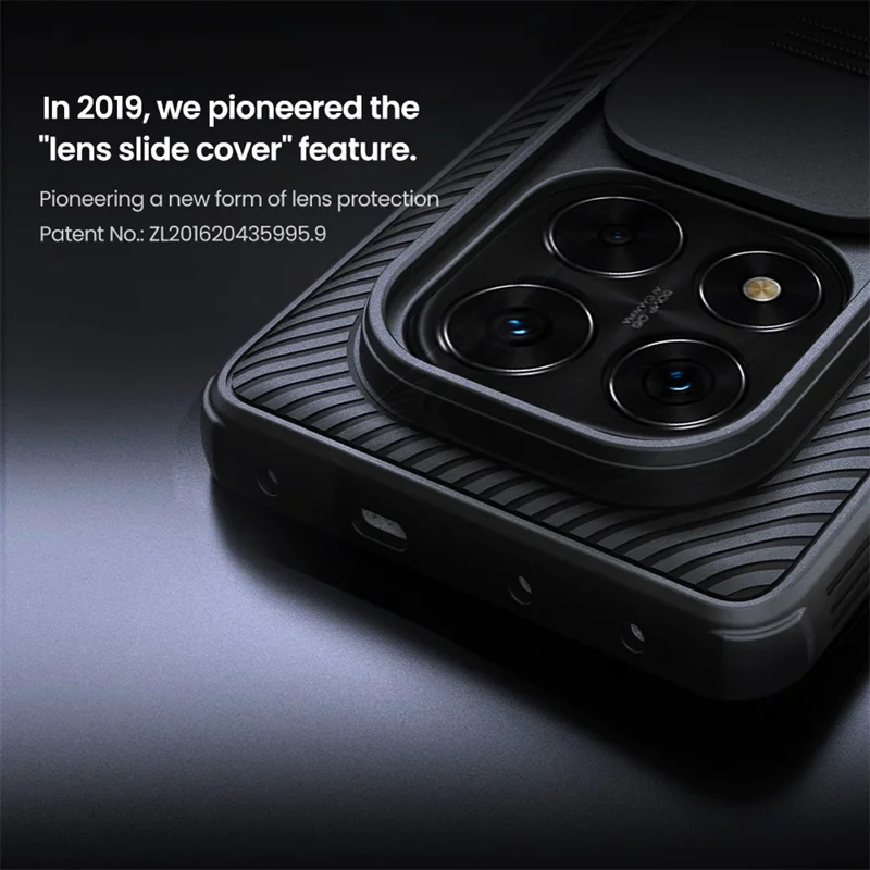 NILLKIN Camshield Pro Series for Xiaomi Redmi Note 14 Pro 5G / Poco X7 5G Case PC+TPU Slide Camera Lid Phone Cover - Black-Cellmalls