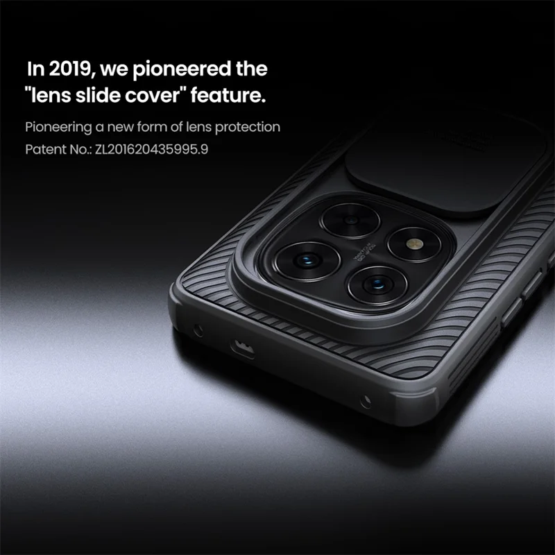 NILLKIN Camshield Pro Series for Xiaomi Redmi Note 14 Pro+ 5G Case PC+TPU Slide Camera Lid Phone Cover - Black-Cellmalls