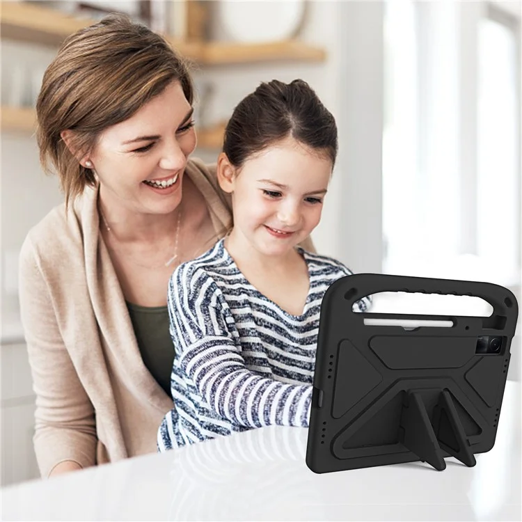 For Xiaomi Redmi Pad Drop-proof EVA Tablet Case Foldable Kickstand Portable Hand Grip Protective Cover - Black-Cellmalls
