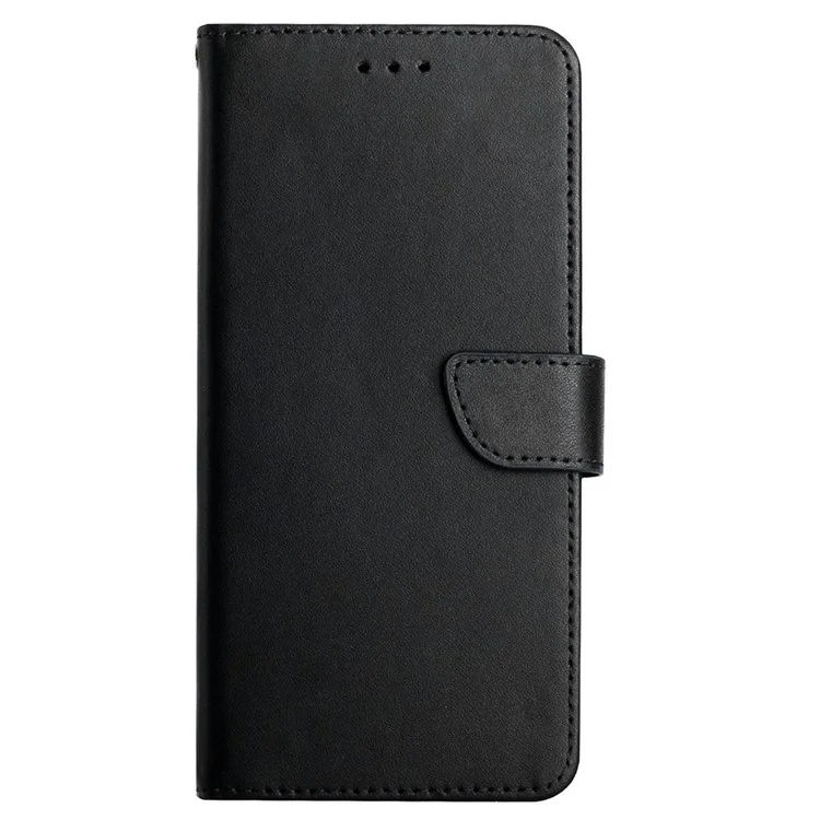 Magnetic Closure Flap Genuine Leather Nappa Texture Multifunction Wallet Stand Full Body Protective Phone Case for Motorola Moto G30/G20/G10 - Black-Cellmalls