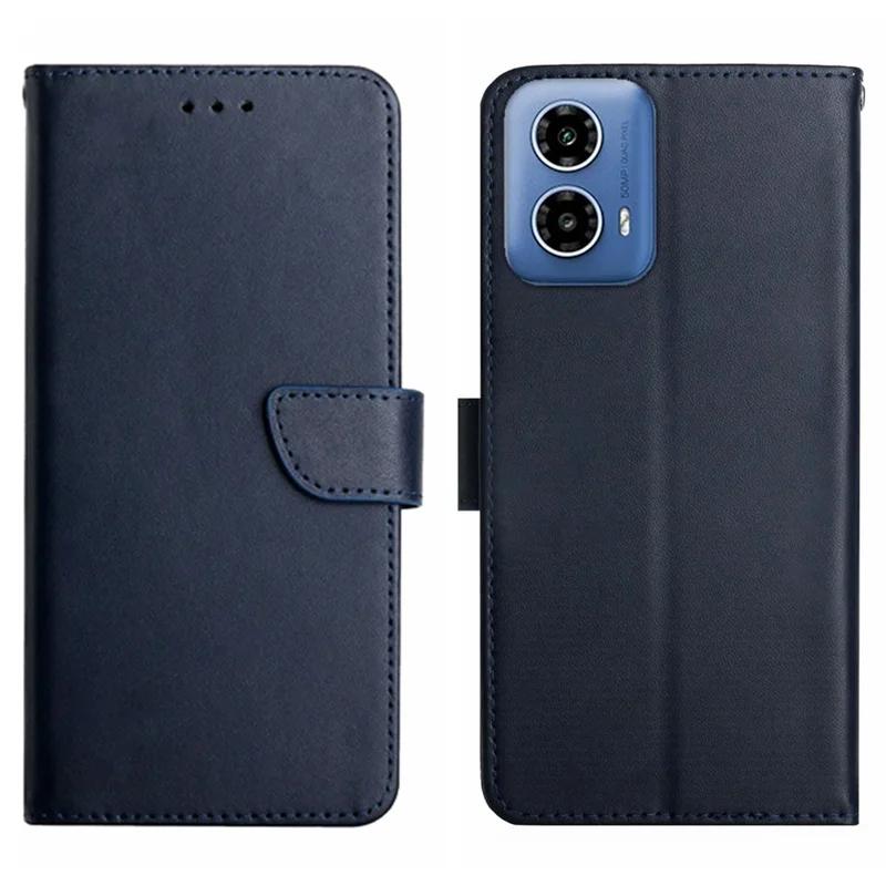 HT02 For Motorola Moto E14 4G / G04 4G / G04s 4G / G24 4G Phone Case Wallet Card Slots Cover Nappa Texture - Black-Cellmalls