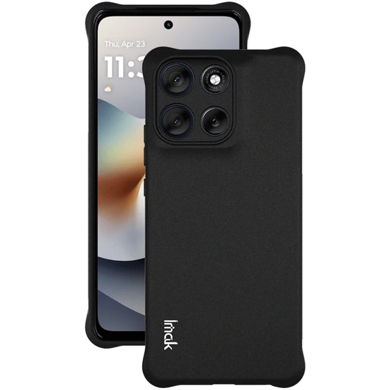 IMAK For Motorola Moto G86 Power 5G Case TPU Phone Cover Airbag Shockproof Protection - Matte Black-Cellmalls