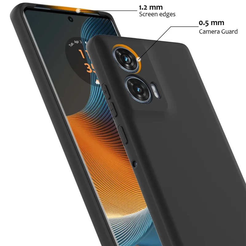 For Motorola Edge 50 Fusion 5G Case Compatible with MagSafe Anti-Drop Liquid Silicone Phone Cover with Lanyard - Black-Cellmalls