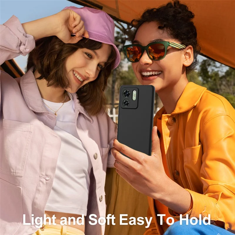 For Motorola Edge 40 5G Case Compatible with MagSafe Anti-Drop Liquid Silicone Phone Cover with Lanyard - Black-Cellmalls