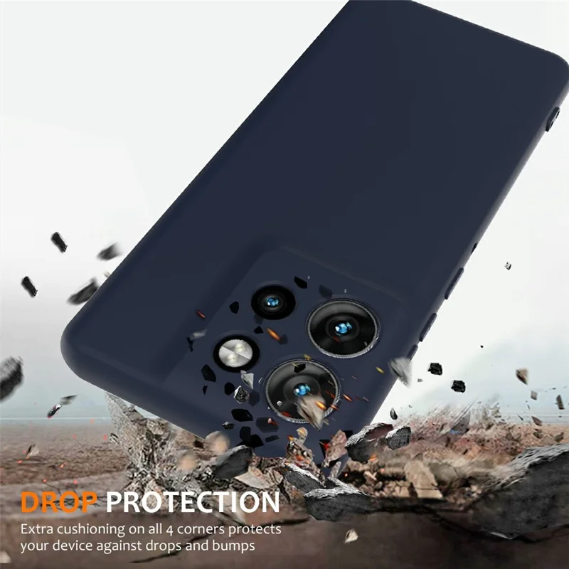 Liquid Silicone Case For Motorola Edge 50 Neo 5G  /  Moto S50 5G  /  Thinkphone 25 5G Compatible with MagSafe Phone Cover with Lanyard - Dark Blue-Cellmalls