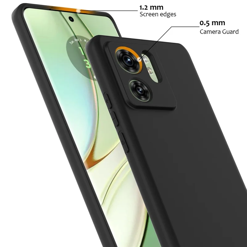 For Motorola Edge 40 5G Case Compatible with MagSafe Anti-Drop Liquid Silicone Phone Cover with Lanyard - Black-Cellmalls