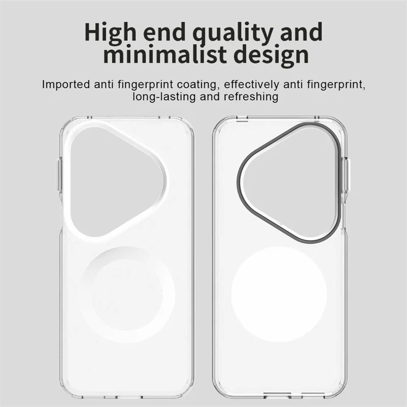 For Huawei Pura 80 Pro Case Compatible with MagSafe Anti Drop Hybrid Phone Back Cover - White-Cellmalls