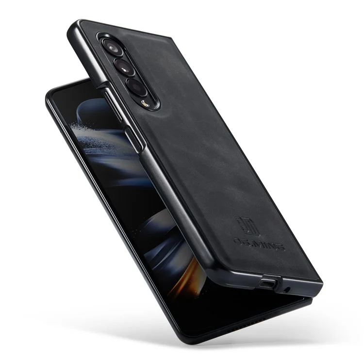 DG.MING M2 Series Phone Case for Samsung Galaxy Z Fold3 5G Shockproof Case Magnetic Absorption Detachable Wallet Phone Case Kickstand Protective Cover - Black-Cellmalls