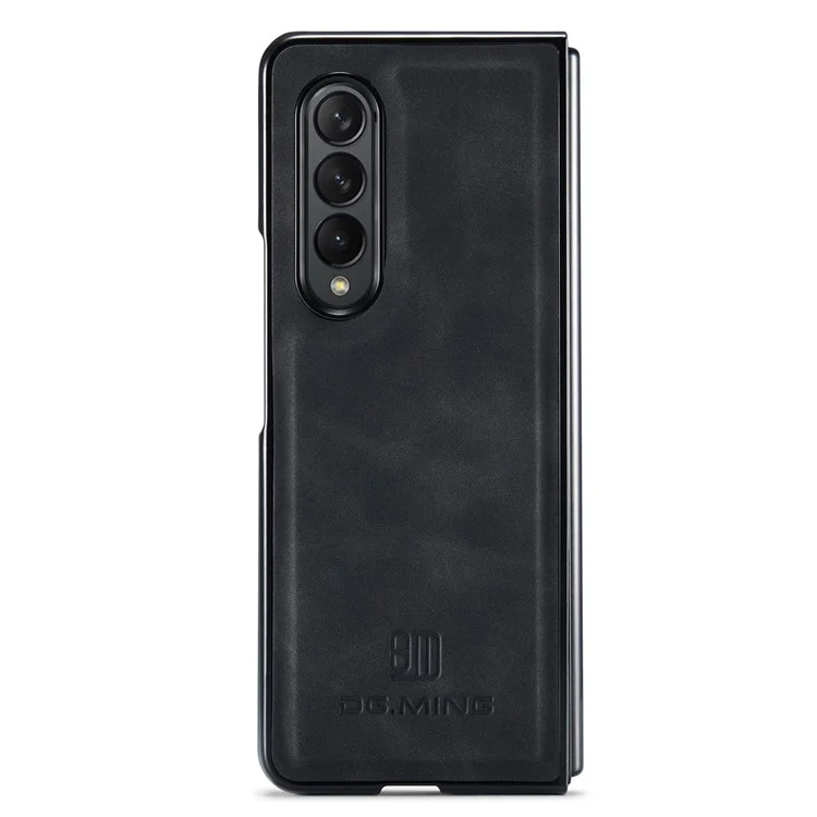 DG.MING M2 Series Phone Case for Samsung Galaxy Z Fold3 5G Shockproof Case Magnetic Absorption Detachable Wallet Phone Case Kickstand Protective Cover - Black-Cellmalls