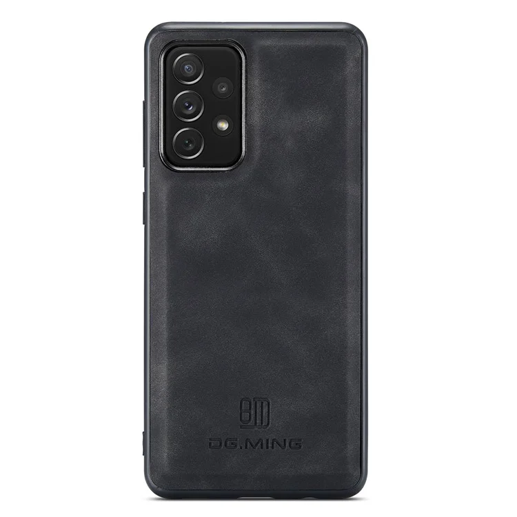 DG.MING M2 Series Detachable Wallet Phone Case 2-in-1 Wireless Charging All-Inclusive Hybrid Phone Protector for Samsung Galaxy A73 5G - Black-Cellmalls