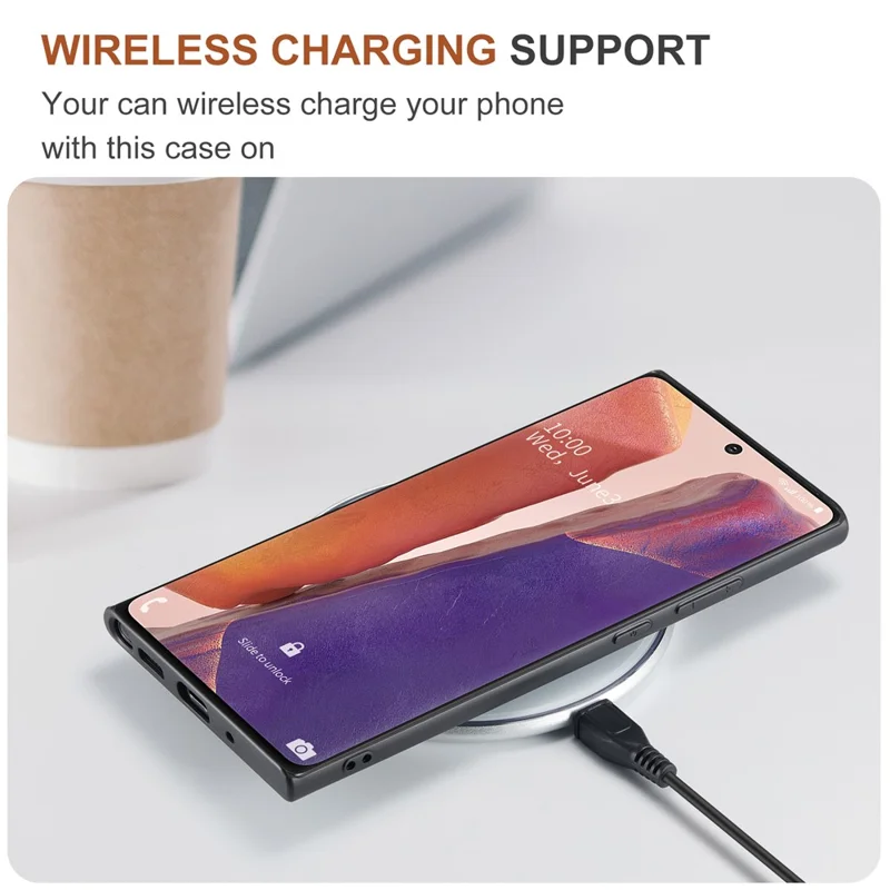 DG.MING M2 Series Tri-fold Wallet Magnetic Kickstand Design Leather Case for Samsung Galaxy Note20 4G/5G - Black-Cellmalls