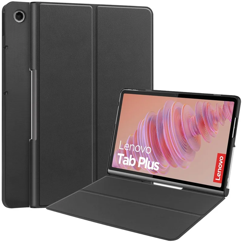 For Lenovo Tab Plus Stand Case Shockproof Leather Tablet Cover - Black-Cellmalls
