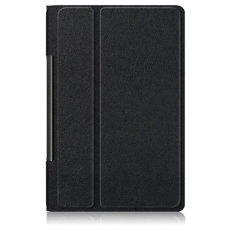 Plain PU Leather Good Shock-Absorption Tablet Cover with Kickstand for Lenovo Yoga Tab 11 - Black-Cellmalls