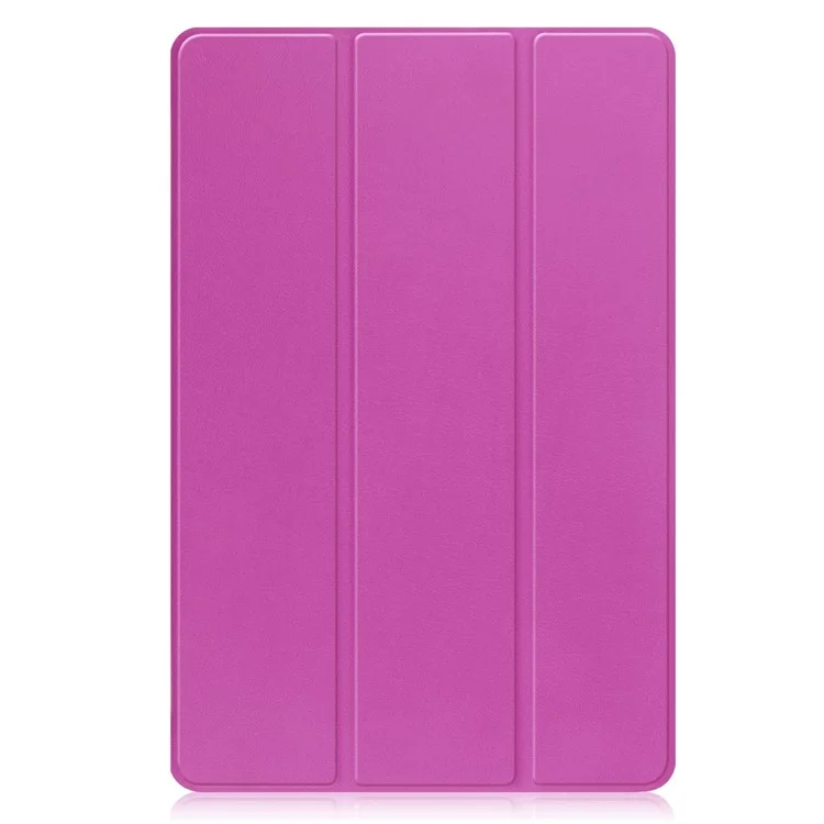 For Lenovo Tab P11 Pro Gen 2 Tri-fold Stand PU Leather Tablet Case Auto Wake / Sleep Function Drop-proof Cover - Purple-Cellmalls