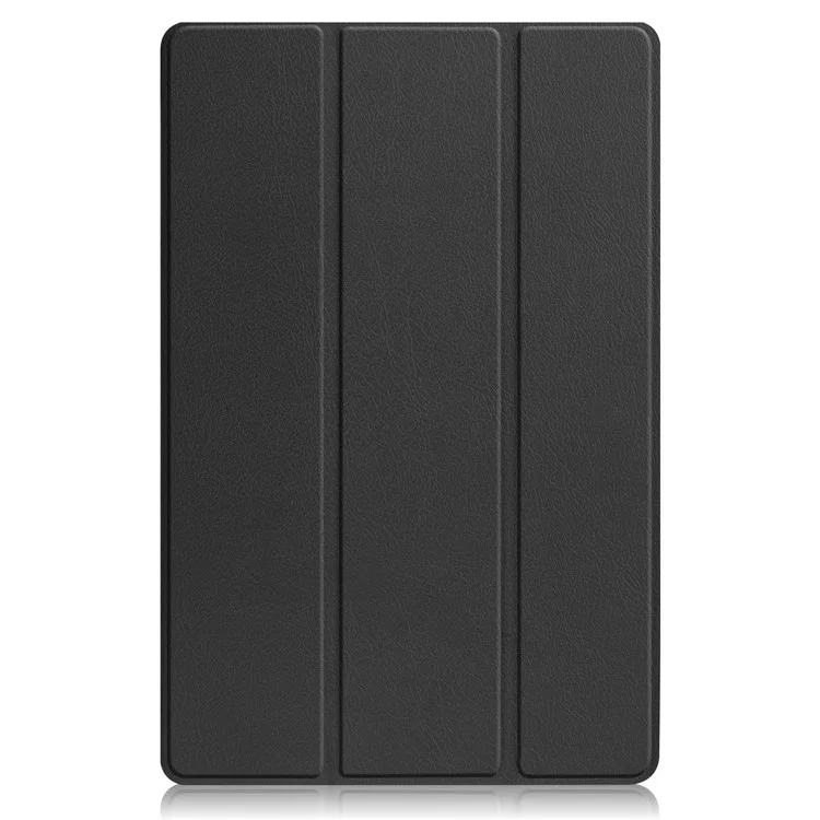 Trifold Stand Tablet Cover for Lenovo Tab P12 Pro, PU Leather + PC Protective Auto Wake/Sleep Smart Case - Black-Cellmalls