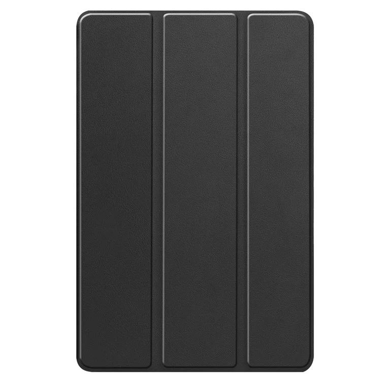 For Lenovo Tab P12 PU Leather Case Tri-Fold Stand Full Protection Tablet Cover - Black-Cellmalls