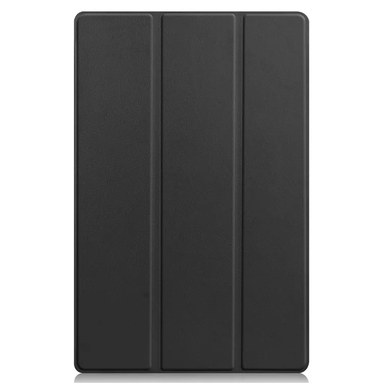 Stable Tri-fold Stand Leather Stand Tablet Case for Lenovo Tab P11 Pro TB-J706F - Black-Cellmalls