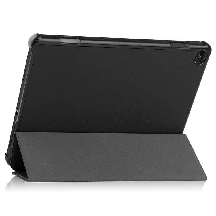 For Lenovo Tab M10 (Gen 3) TB-328FU / TB-328XU PU Leather Trifold Stand Cover Auto Sleep / Wake Case - Black-Cellmalls