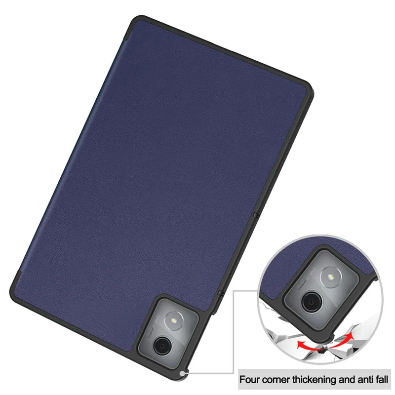 For Lenovo Tab K11 Plus Shockproof Case Leather Stand Tablet Cover - Dark Blue-Cellmalls