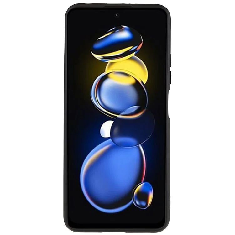 For Xiaomi Redmi Note 11T Pro 5G / Note 11T Pro+ 5G / Poco X4 GT 5G / Redmi K50i 5G TPU Phone Case Arc Edge 2.0mm Thick  Liquid Silicone Texture  Shockproof Cover - Black-Cellmalls