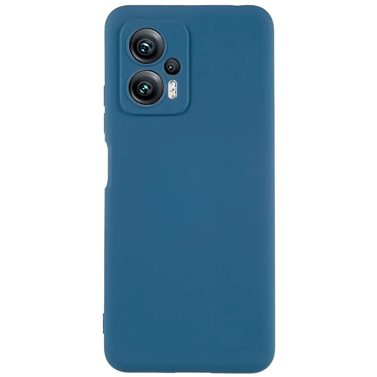 For Xiaomi Redmi Note 11T Pro 5G / Note 11T Pro+ 5G / Poco X4 GT 5G / Redmi K50i 5G TPU Phone Case Arc Edge 2.0mm Thick  Liquid Silicone Texture  Shockproof Cover - Black-Cellmalls