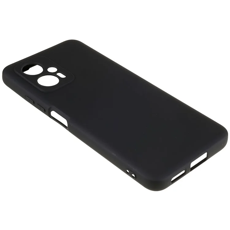 For Xiaomi Redmi Note 11T Pro 5G / Note 11T Pro+ 5G / Poco X4 GT 5G / Redmi K50i 5G TPU Phone Case Arc Edge 2.0mm Thick  Liquid Silicone Texture  Shockproof Cover - Black-Cellmalls