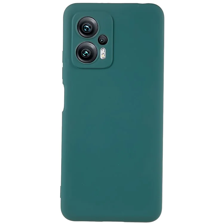 For Xiaomi Redmi Note 11T Pro 5G / Note 11T Pro+ 5G / Poco X4 GT 5G / Redmi K50i 5G TPU Phone Case Arc Edge 2.0mm Thick  Liquid Silicone Texture  Shockproof Cover - Black-Cellmalls