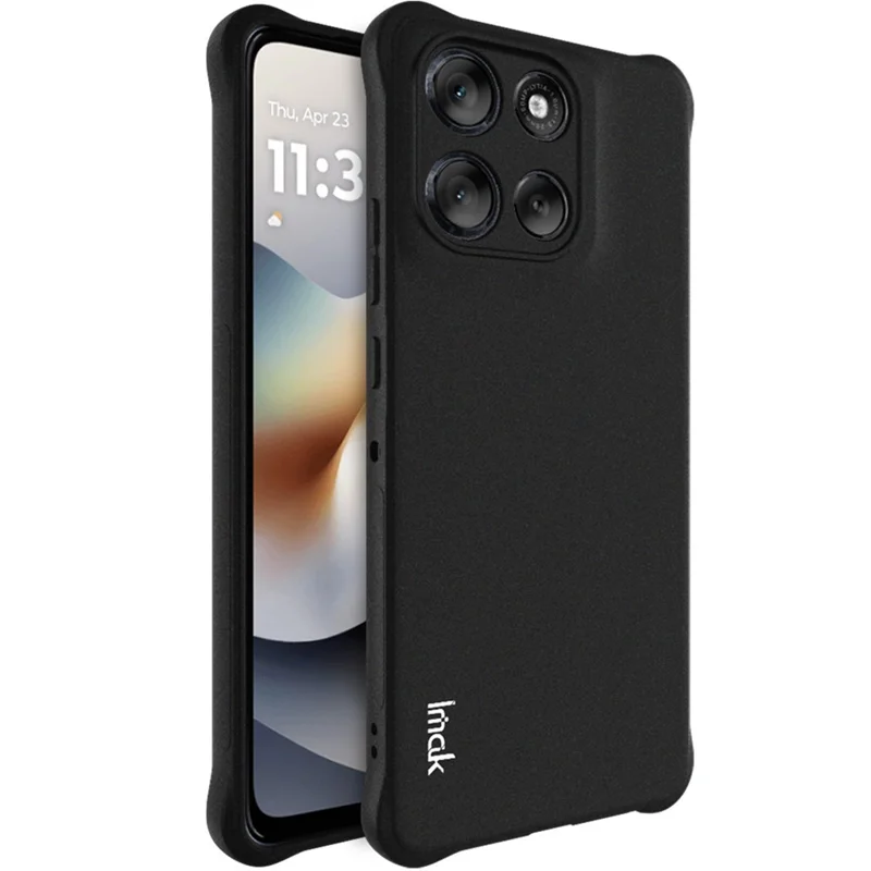 IMAK For Motorola Moto G86 5G Case TPU Phone Cover Airbag Shockproof Protection - Matte Black-Cellmalls