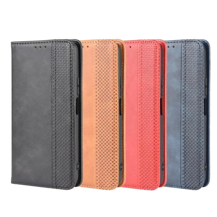 Auto-absorbed Retro Leather Flip Protective Cover for Huawei nova 7 SE/P40 lite 5G - Black-Cellmalls