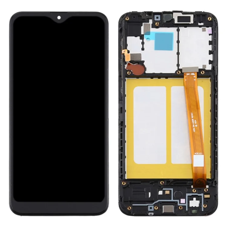 Grade C LCD Screen and Digitizer Assembly + Frame Replacement Part (without Logo) for Samsung Galaxy A20e SM-A202 - Black-Cellmalls