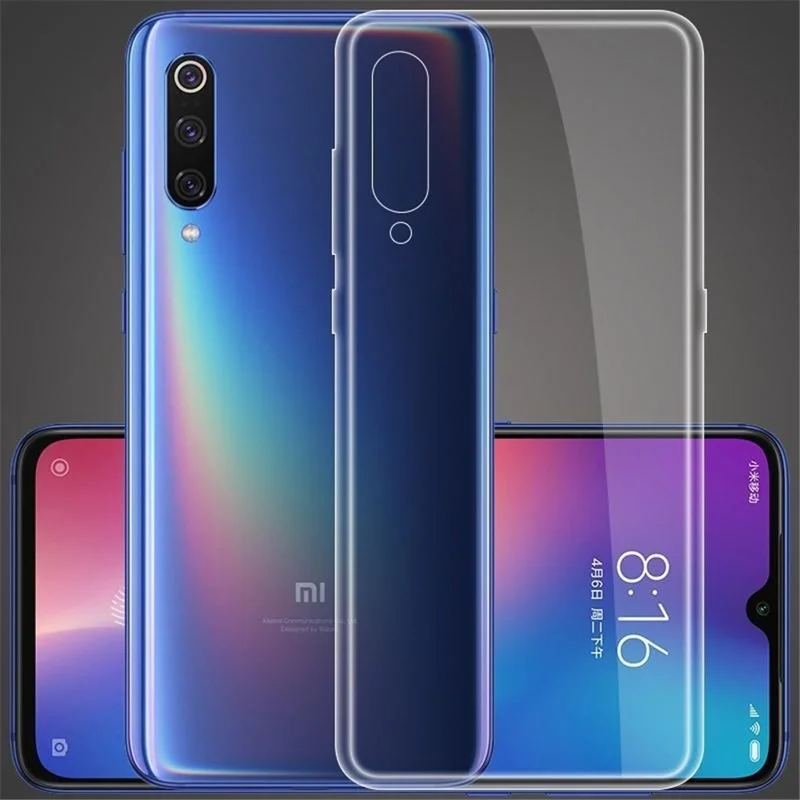 Wholesale Phone Case for Xiaomi Mi 9 Flexible TPU Shell HD Transparent Cover with Precise Lens Cutouts-Cellmalls