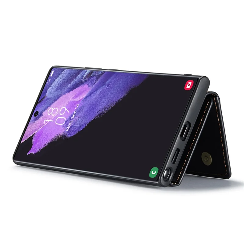 DG.MING M2 Series for Samsung Galaxy S25 Ultra Case PU+PC+TPU Phone Cover Detachable Wallet - Black-Cellmalls