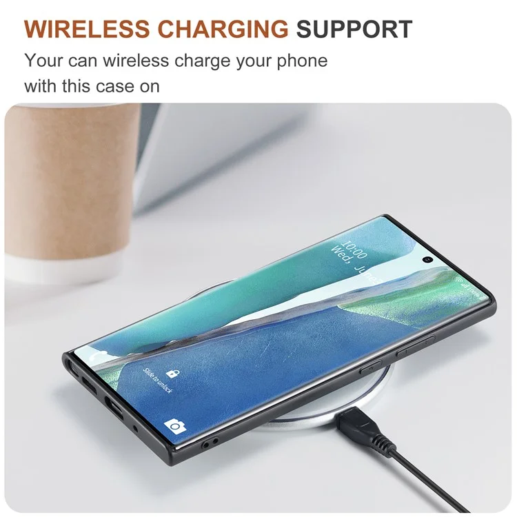 DG.MING M2 Series Magnetic Tri-fold Wallet Kickstand Leather Case for Samsung Galaxy Note20 Ultra/Note20 Ultra 5G - Black-Cellmalls