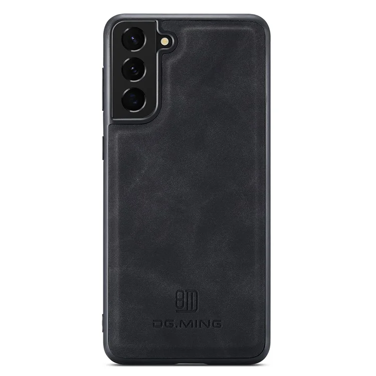 DG.MING M2 Series for Samsung Galaxy S22 5G Magnetic 2-in-1 Wallet Shockproof Phone Case Support Wireless Charging Shell - Black-Cellmalls