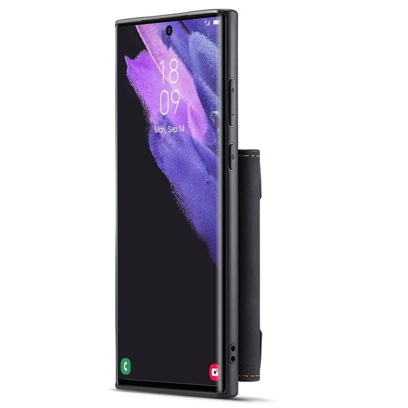 DG.MING M2 Series for Samsung Galaxy S24 Ultra Case Kickstand Cover with Detachable Magnetic Wallet - Black-Cellmalls